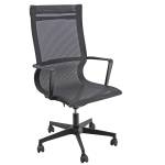 Poltrona direzionale Tekno TKNA schienale alto e braccioli inclusi nero - 7961