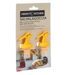 Tappi olio aceto salvagoccia set 2 pezzi - 4034