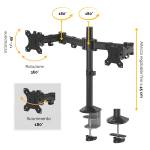 Bracci porta monitor Reflex Series doppio 55x11,6x72,6 cm - 16655