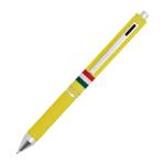 Penna a sfera a scatto multifunzione fusto giallo gommato Italia - 13557