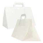 Shopper Flat XLarge 32 x 22 x 24 cm carta kraft bianco - 12169