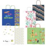 Shoppers con manici 26x34,5 cm fantasie assortite - 15388