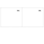 Blocco scontrino 2 sezioni 100 copie numerate bianco 5,8 x 13 cm - 19663