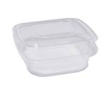 Contenitori in PP con coperchio incernierato 18,5 x 18,5 x 5,2 cm confezione 50 pezzi - 18839