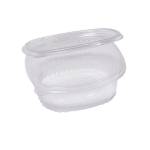 Contenitori ovali in PET con coperchio incernierato 14 x 11,9 x 5 cm pack 50 pezzi - 18811