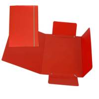 Cartellina con elastico cartone plastificato 3 lembi - 17 x 25 cm - rosso - conf. 10 pezzi - Cart. Garda - CG0040LBXXXAE02 - 37537A - DMwebShop