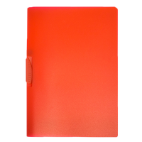 Cartellina con molla Clipper - 22 x 30 cm - trasparente rosso - Fellowes F007TR