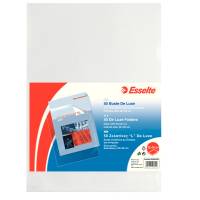 Cartelline a L De Luxe - PPL buccia - 22 x 30 cm - trasparente - conf. 50 pezzi - Esselte - 395084000 - 8004157508404 - DMwebShop