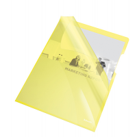 Cartelline a L PVC liscio - 21 x 29,7 cm - giallo cristallo - conf. 25 pezzi - Esselte - 55431 - 5902812554311 - DMwebShop
