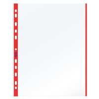 Buste forate con banda colorata Linear buccia - 21 x 29,7 cm - rosso - conf. 10 pezzi - Favorit - 100460030 - 8006779318409 - DMwebShop