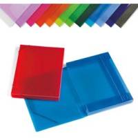 Cartella con elastici - PPL - dorso 3 cm - 35,5 x 26,5 cm - colori assortiti - conf. 12 pezzi - Lebez - 2525-ASS - 8007509045657 - DMwebShop