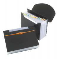 Cartella a soffietto Optima - 13 tasche - 23 x 33 cm - nero - Rexel - 2102483 - 5028252066952 - DMwebShop
