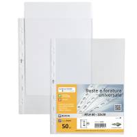 Buste forate Atla - leggera buccia - 22 x 30 cm - trasparente - conf. 50 pezzi - Sei Rota - 662208 - 8004972012575 - DMwebShop