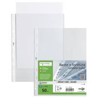 Buste forate Atla T - pesante liscio - 22 x 30 cm - trasparente - conf. 50 pezzi - Sei Rota - 662221 - 8004972015972 - DMwebShop