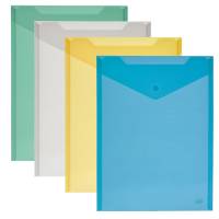 Busta con bottone - formato verticale - 18 x 25 cm - colori assortiti - conf. 12 pezzi - Lebez - 80198 - 8007509062289 - DMwebShop