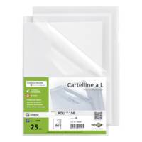 Cartelline a L Poli 150 PPL liscio - 21 x 29,7 cm - trasparente - conf. 25 pezzi - Sei Rota - 662318 - 8004972010175 - DMwebShop