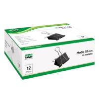 Molle Double Clips - 5,1 cm - nero - conf. 12 pezzi - Lebez - 510/0 - 8007509051009 - DMwebShop