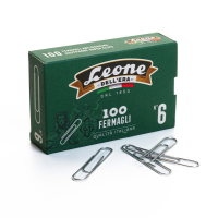 Fermagli zincati - lunghezza 58 mm - n. 6 - conf. 100 pezzi - Leone dell'era - FZ6 - 8007979000606 - DMwebShop