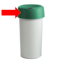 Coperchio per contenitore Modo Round - con fermasacco - 38 x 15 cm - anello verde - Rotho - F800005 - 4052021001272 - DMwebShop