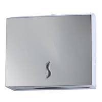 Distributore asciugamani piegati C Z Brinox 28 x 10,2 x 26,5 cm acciaio inox capacita 200 fogli grigio Medial 105011 - 409