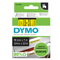 Nastro D1 458080 - 19 mm x 7 mt - nero-giallo - Dymo - S0720880 - 5411313452182 - DMwebShop