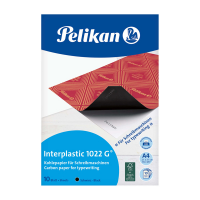 Carta carbone Interplastic 1022G - 21 x 31 cm - nero - conf. 10 fogli - Pelikan 401026