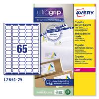 Etichette adesive L7651 - in carta - angoli arrotondati - laser - permanenti - 38,1 x 21,2 mm - 65 et-fg - 25 fogli - bianco - Avery - L7651-25 - 5014702175428 - DMwebShop