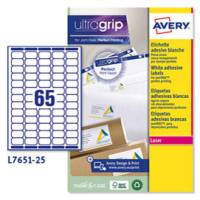 Etichette adesive L7651 - in carta - angoli arrotondati - laser - permanenti - 38,1 x 21,2 mm - 65 et-fg - 25 fogli - bianco - conf. 5 pezzi - Avery - L7651-25 - 5014702175428 - DMwebShop