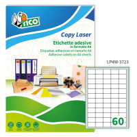 Etichetta adesiva LP4W - in carta - permanente - 37,5 x 23,5 mm - 60 etichette per foglio - bianco - conf. 100 fogli A4 - Tico - LP4W-3723 - 8007827290265 - DMwebShop