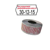 Rotolo da 1000 etichette a onda per Smart 8/2612 - 'DA CONSUMARSI' - 26 x 12 mm - adesivo permanente - bianco - pack 10 rotoli - Printex - 2612sfp14st - 8034049918233 - DMwebShop