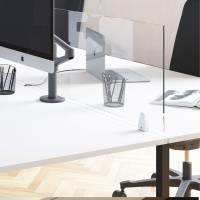 Schermo protettivo da scrivania Timy - 61 x 120 cm - con ganci per fissaggio - Alba - MHTIMYPL120 - 3129710016846 - DMwebShop