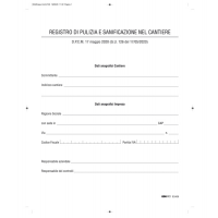Registro di pulizia e sanificazione nel cantiere - Edipro - E2429 - 8023328242909 - DMwebShop