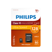 Micro SDXC Card - 128 Gb - classe 10 - adattatore incluso - Philips - PHMSDMA128GBXCCL10 - 4895185624075 - DMwebShop