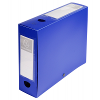 Scatola per archivio box - con bottone - 25 x 33 cm - dorso 8 cm - blu - Exacompta - 59832E - 3130630598329 - DMwebShop