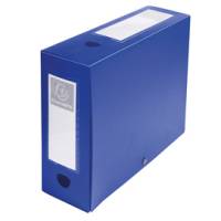 Scatola per archivio box - con bottone - 25 x 33 cm - dorso 10 cm - blu - Exacompta - 59932E - 3130630599326 - DMwebShop