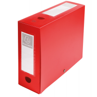 Scatola per archivio box - con bottone - 25 x 33 cm - dorso 10 cm - rosso - Exacompta - 59935E - 3130630599357 - DMwebShop