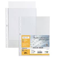 Buste forate Atla - pesante buccia - 23 x 33 cm - trasparente - conf. 25 pezzi - Sei Rota - 662315 - 8004972010151 - DMwebShop