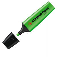 Evidenziatore Boss Original - punta a scalpello - tratto 2 - 5 mm - verde 33 - conf. 10 pezzi - Stabilo - 70/33 - 4006381333641 - DMwebShop