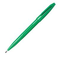 Pennarello Sign Pen S520 punta feltro - punta 2 mm - verde - conf. 12 pezzi - Pentel - S520-D - 3474370520043 - DMwebShop