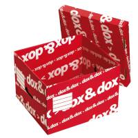 Scatola - con coperchio - 39,5 x 28 x 35,5 cm - bianco e rosso - conf. 12 pezzi - Dox - 1600175 - 8004389079581 - DMwebShop