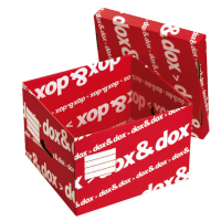 Scatola - con coperchio - 39,5 x 28 x 35,5 cm - bianco e rosso - conf. 12 pezzi - Dox - 1600175 - 8004389079581 - DMwebShop