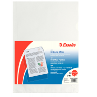 Cartelline a L Office PPL buccia - 22 x 30 cm - trasparente - conf. 50 pezzi - Esselte - 395082000 - 8004157508206 - DMwebShop