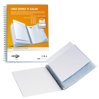 Portalistini personalizzabile Uno Spiro TI - con spirale - 22 x 30 cm - 10 buste - blu - Sei Rota - 55801007 - 8004972019789 - DMwebShop