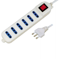 Presa multipla con interruttore - 6 prese bipasso 2P+T - cavo da 1,5 mt - MKC - Melchioni 492518041