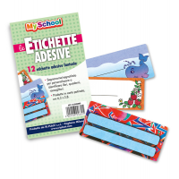 Etichette adesive segnanomi - 6,3 x 8 cm - fantasie assortite - busta 12 pezzi - Ri.plast - 61046890 - 8004428046895 - DMwebShop