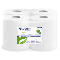 Carta igienica Eco Mini Jumbo - 2 veli - 15 gr - Ø 18 cm - 9,1 cm x 150 mt - pacco 12 rotoli - Lucart - 812126P - 8005892343886 - DMwebShop