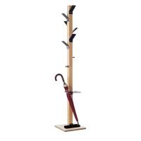 Appendiabiti Easycloth - 35 x 35 x 180 cm - 6 posti con portaombrelli legno-nero - Paperflow - K700001 - 3660141260175 - DMwebShop