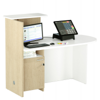 Reception concept - destra - 143 x 83 x 117 cm - bianco-rovere - Artexport