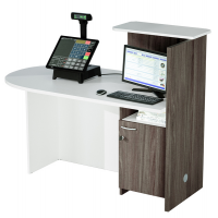 Reception concept - sinistra - 143 x 83 x 117 cm - bianco-frassino toscano - Artexport