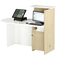 Reception concept - sinistra - 143 x 83 x 117 cm - bianco-rovere - Artexport